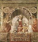 Vincenzo Foppa Canvas Paintings - Madonna and Child with St John the Baptist and St John the Evangelist